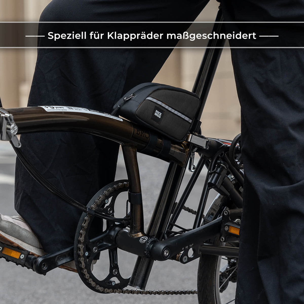 ROCKBROS Oberrohrtasche 0,8L Leicht für Klapprad Falträder