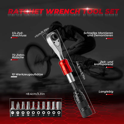 Ratschenschlüssel Set 1/4 Zoll Mini Reparatur Werkzeug ROCKBROS