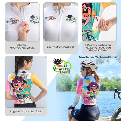 TVI Damen Kurzarm-Radtrikot Fahrradbekleidung Schnelltrocknend ROCKBROS