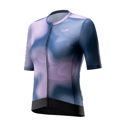 TVI Damen Kurzarm-Radtrikot Sommer Schnelltrocknend mit 3 Taschen ROCKBROS