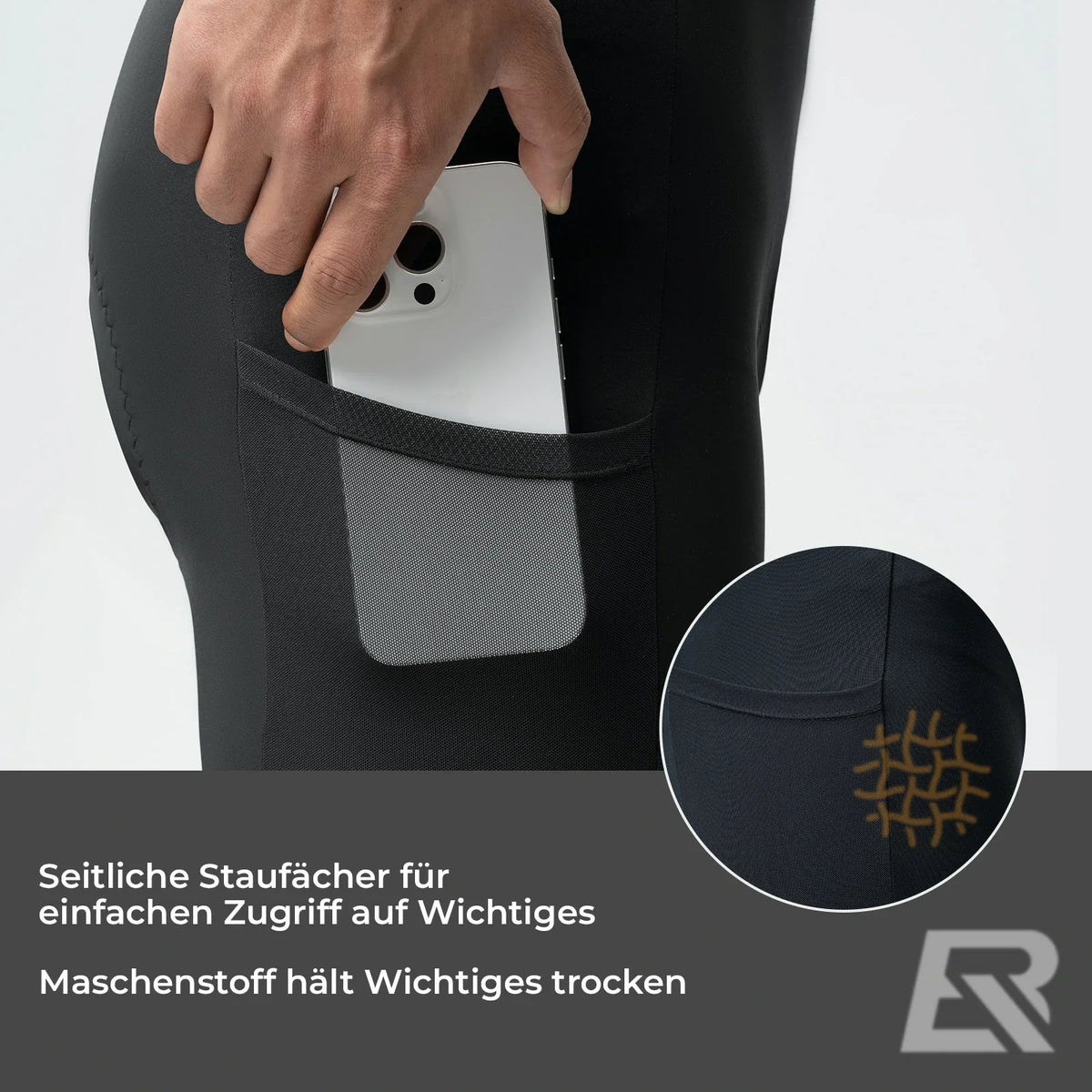 ROCKBROS Radlerhose Herren Gepolstert, Fahrradhose Kurz, Bib Shorts mit Träger, Radsport Trägerhosen