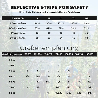 ROCKBROS Radtrikot Kurzarm Herren, Atmungsaktives schnelltrocknendes Rennrad Trikot