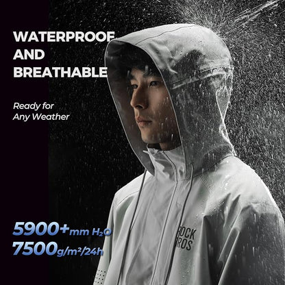 ROCKBROS Regenjacke Wasserdichte Atmungsaktiv Regenponcho Regenmantel Windjacke