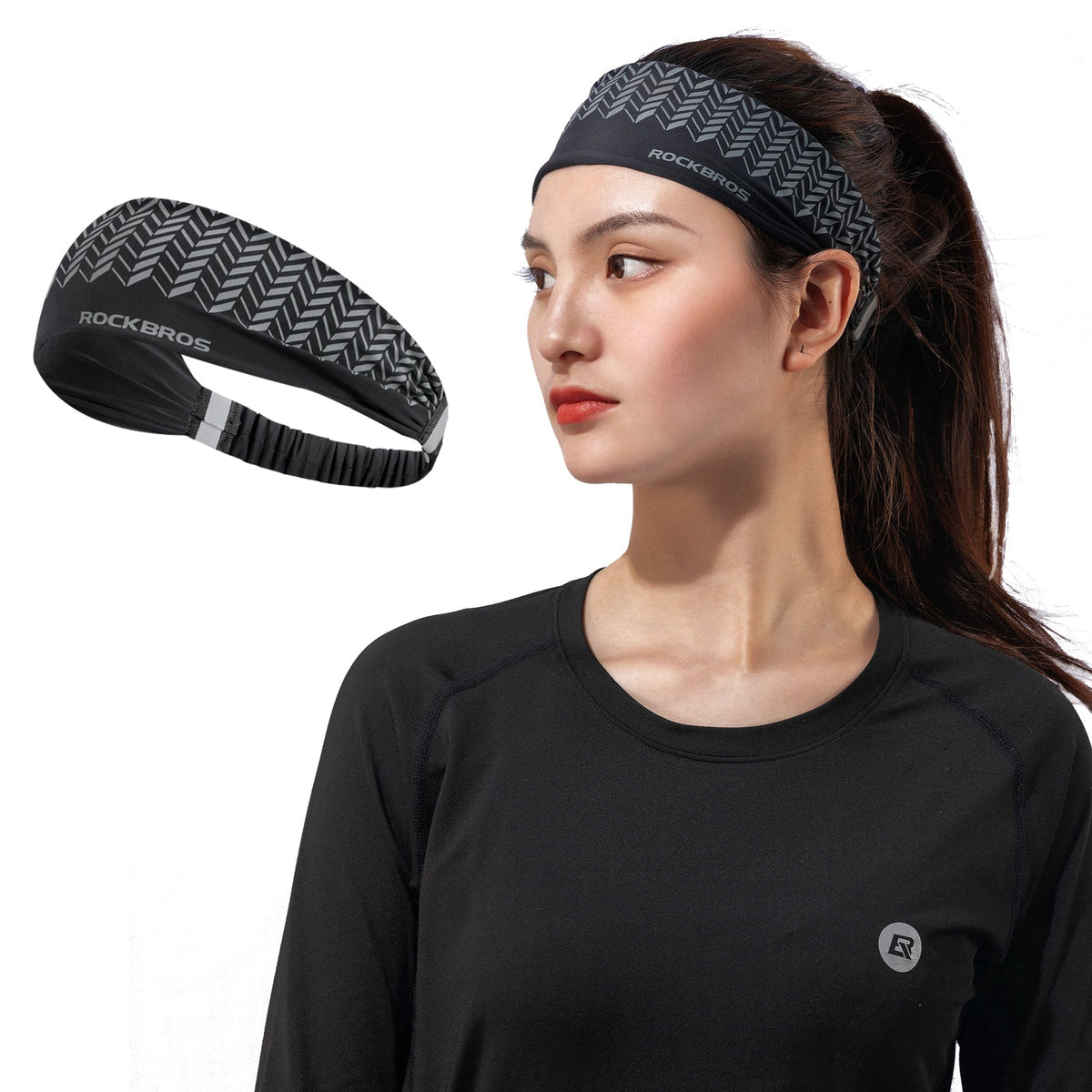 ROCKBROS Sport Stirnbänder Wicking Schweißband Stirn Elastisch rutschfest Haarband