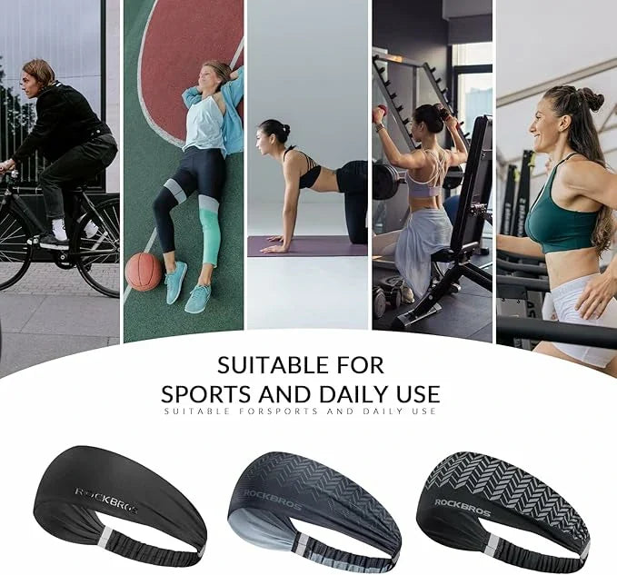 ROCKBROS Sport Stirnbänder Wicking Schweißband Stirn Elastisch rutschfest Haarband