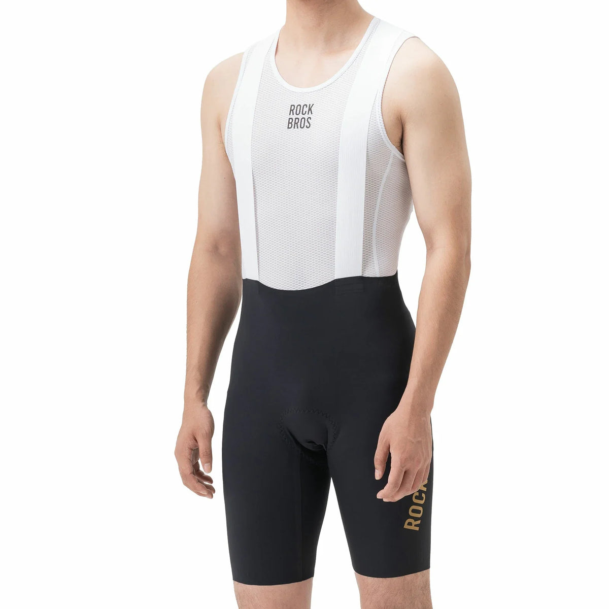 ROCKBROS Trägerhose Fahrradhose mit Sitzpolster Herren, Nahtlos Atmungsaktive