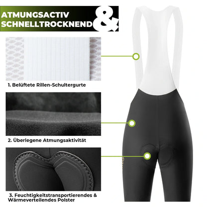 ROCKBROS Trägerhose Fahrradhose mit Sitzpolster Herren, Nahtlos Atmungsaktive