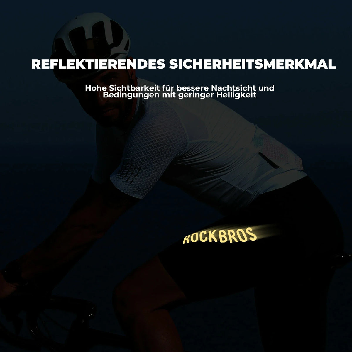 ROCKBROS Trägerhose Fahrradhose mit Sitzpolster Herren, Nahtlos Atmungsaktive