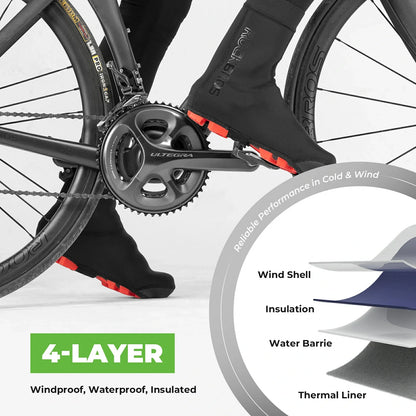 ROCKBROS Überschuhe Fahrrad Wasserdicht Shoecover Kälteschutz für Radsport