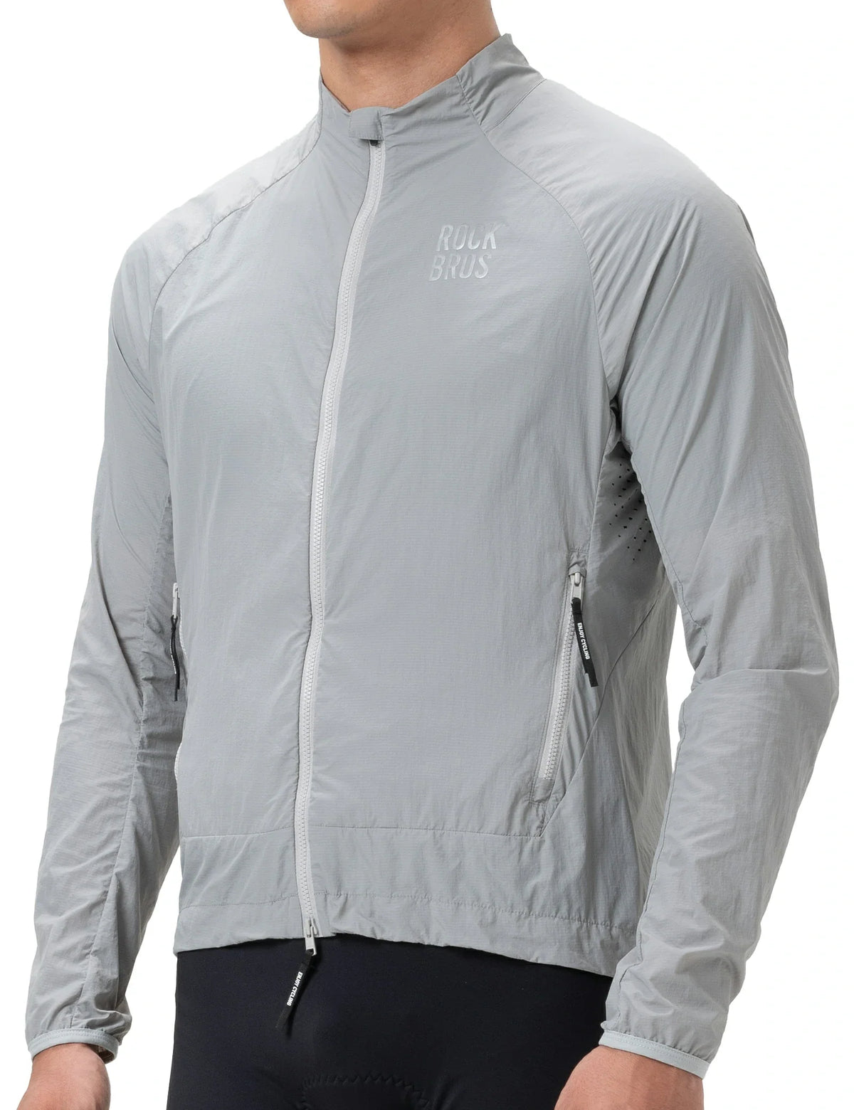 ROCKBROS Winddichte Fahrradjacke, Leichte Atmungsaktive Schnelltrocknende Windbreaker, Faltbare