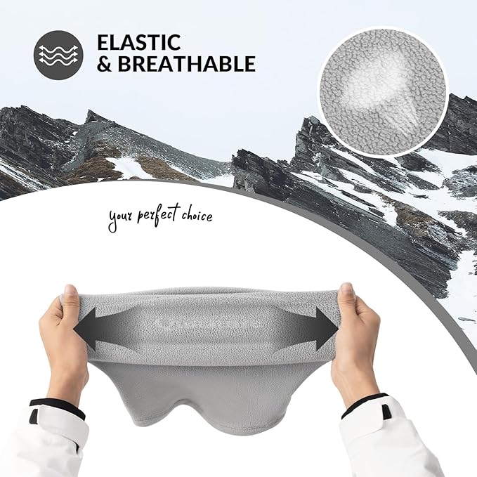 Qunature Winter Halsschlauch Halswärmer Ski Schlauchschal Fleece Dicktes Winddichtes Atmungsaktives Thermo Halstuch Damen & Herren für Outdoor-Sport Skifahren Laufen Radfahren Snowboarden