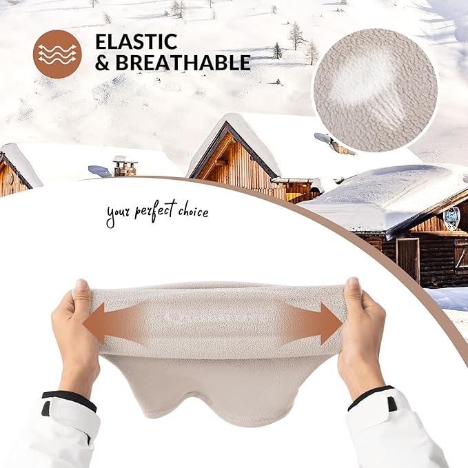Qunature Winter Halsschlauch Halswärmer Ski Schlauchschal Fleece Dicktes Winddichtes Atmungsaktives Thermo Halstuch Damen & Herren für Outdoor-Sport Skifahren Laufen Radfahren Snowboarden