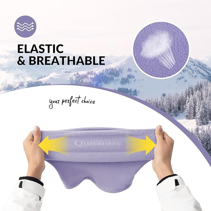 Qunature Winter Halsschlauch Halswärmer Ski Schlauchschal Fleece Dicktes Winddichtes Atmungsaktives Thermo Halstuch Damen & Herren für Outdoor-Sport Skifahren Laufen Radfahren Snowboarden