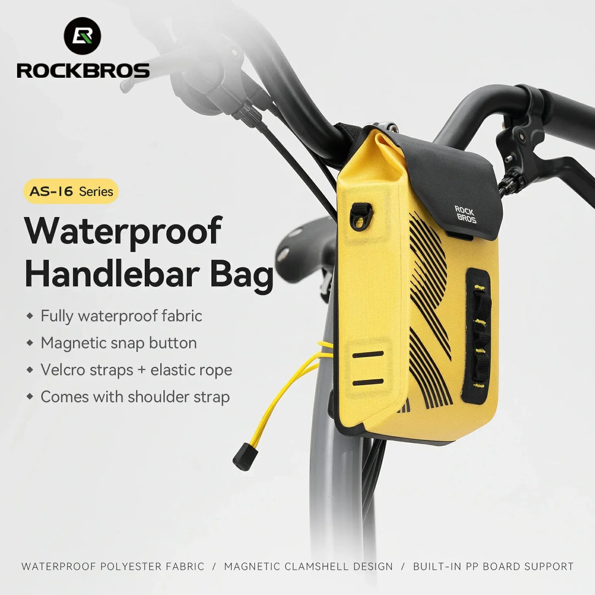 ROCKBROS 100% wasserdichte Lenkertasche 1,3L - AS-160