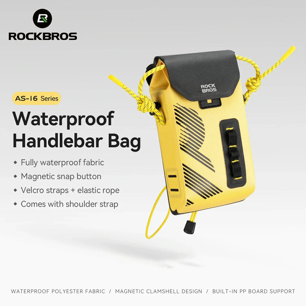 ROCKBROS 100% wasserdichte Lenkertasche 1,3L - AS-160