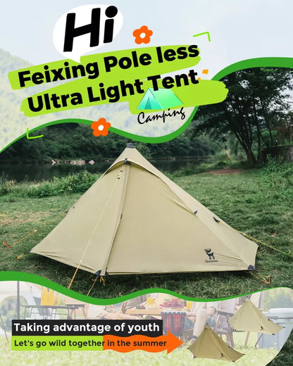 Qunature Trekkingzelt 1-Mann Zelt Ultraleicht Campingzelt Wasserdicht 230*180cm