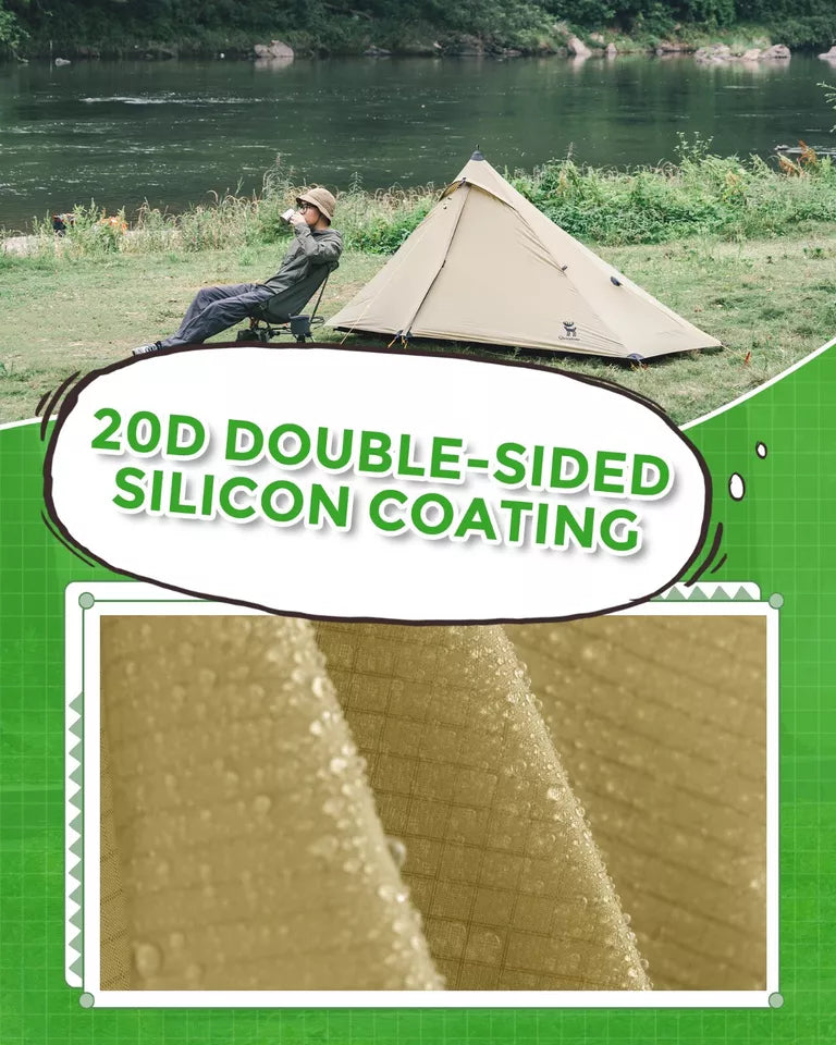 Qunature Trekkingzelt 1-Mann Zelt Ultraleicht Campingzelt Wasserdicht 230*180cm
