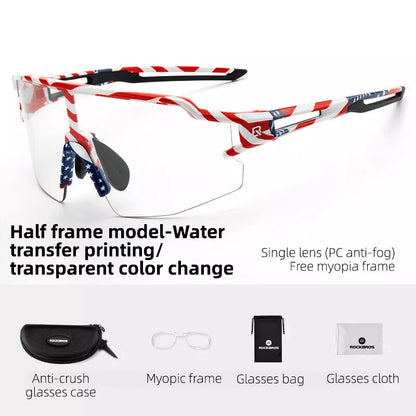 ROCKBROS Polarisierte/Selbsttönende Sonnenbrille Radbrille Fahrrad UV400 UNISEX