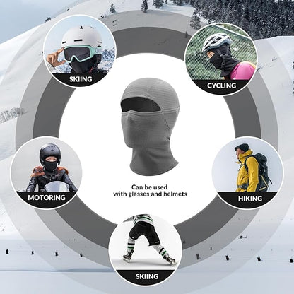 Qunature Sturmhaube Winter Skimaske Balaclava Ski Motorrad Gesichtsmaske Damen/Herren Warme Winddichte Atmungsaktive Sturmmaske für Outdoor Sports Skifahren Snowboarden Radfahren