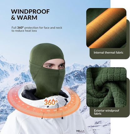Qunature Sturmhaube Winter Skimaske Balaclava Ski Motorrad Gesichtsmaske Damen/Herren Warme Winddichte Atmungsaktive Sturmmaske für Outdoor Sports Skifahren Snowboarden Radfahren