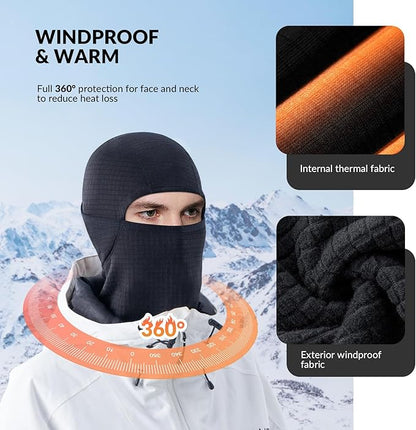 Qunature Sturmhaube Winter Skimaske Balaclava Ski Motorrad Gesichtsmaske Damen/Herren Warme Winddichte Atmungsaktive Sturmmaske für Outdoor Sports Skifahren Snowboarden Radfahren