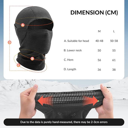 Qunature Sturmhaube Winter Skimaske Balaclava Ski Motorrad Gesichtsmaske Damen/Herren Warme Winddichte Atmungsaktive Sturmmaske für Outdoor Sports Skifahren Snowboarden Radfahren