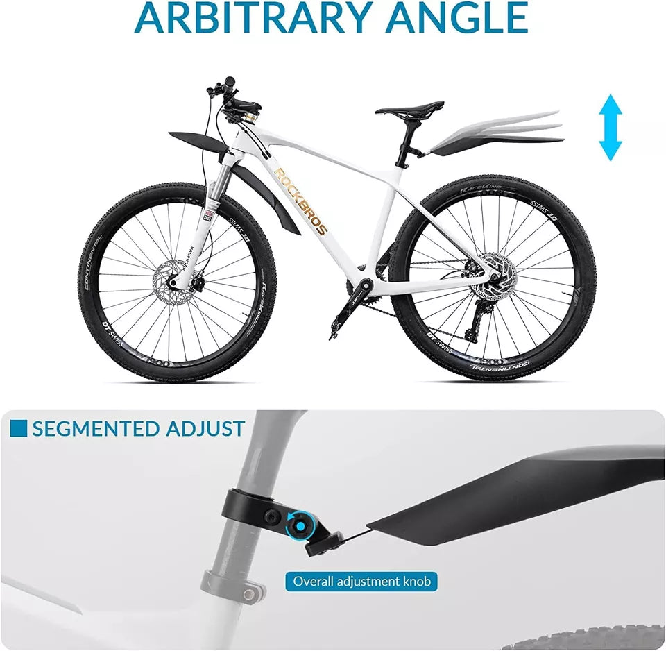 ROCKBROS Fahrrad Schutzblech Set Vorne + Hinten Fahrrad Schutzblech für 22-24 Zoll MTB