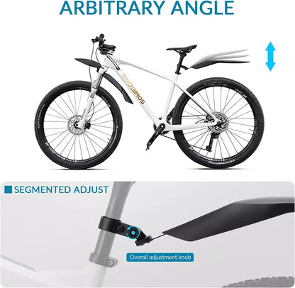 ROCKBROS Fahrrad Schutzblech Set Vorne + Hinten Fahrrad Schutzblech für 22-24 Zoll MTB