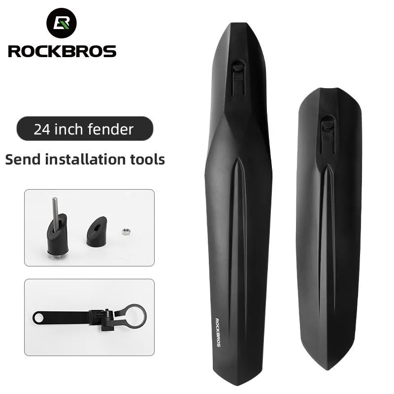 ROCKBROS Fahrrad Schutzblech Set Vorne + Hinten Fahrrad Schutzblech für 22-24 Zoll MTB