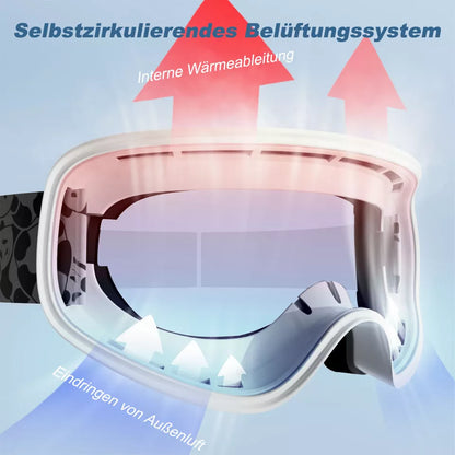 Qunature Skibrille Snowboardbrille für Brillenträger Kinder und Erwachsene Antibeschlag