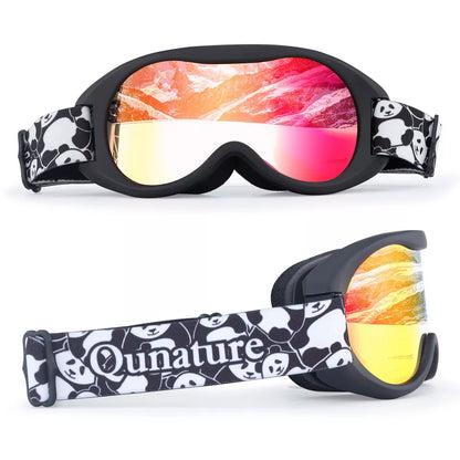 Qunature Skibrille Snowboardbrille für Brillenträger Kinder und Erwachsene Antibeschlag