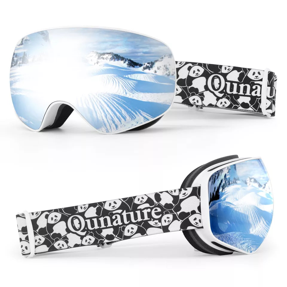 Qunature Skibrille Snowboardbrille für Brillenträger Kinder und Erwachsene Antibeschlag