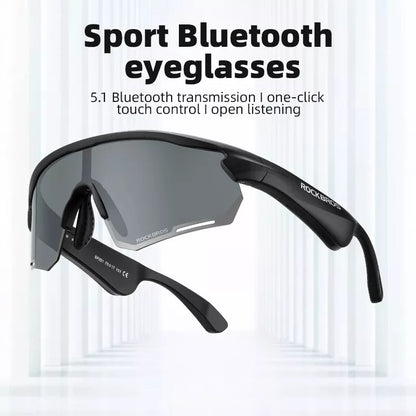 ROCKBROS Elektronische Bluetooth Brille Fahrrad Motorrad Auto Outdoor Laufen TAC