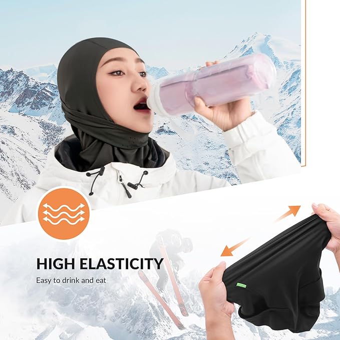 Qunature Sturmhaube Balaclava Winter Skimaske Winddichte Atmungsaktive Gesichtsmaske M/L für Outdoor-Sports Skifahren Radfahren Snowboarden Motorradfahren Damen/Herren
