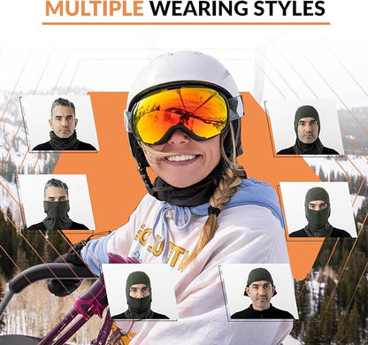 Qunature Sturmhaube Balaclava Winter Skimaske Winddichte Atmungsaktive Gesichtsmaske M/L für Outdoor-Sports Skifahren Radfahren Snowboarden Motorradfahren Damen/Herren