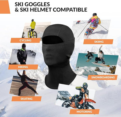 Qunature Sturmhaube Balaclava Winter Skimaske Winddichte Atmungsaktive Gesichtsmaske M/L für Outdoor-Sports Skifahren Radfahren Snowboarden Motorradfahren Damen/Herren