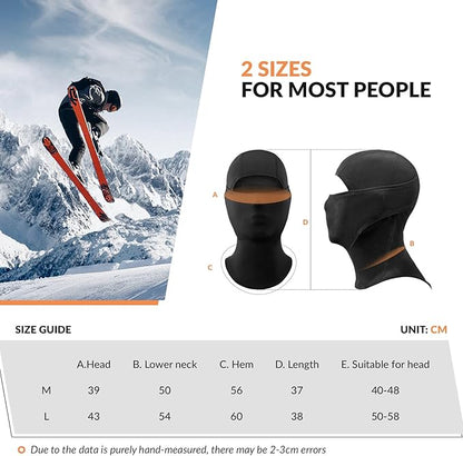 Qunature Sturmhaube Balaclava Winter Skimaske Winddichte Atmungsaktive Gesichtsmaske M/L für Outdoor-Sports Skifahren Radfahren Snowboarden Motorradfahren Damen/Herren
