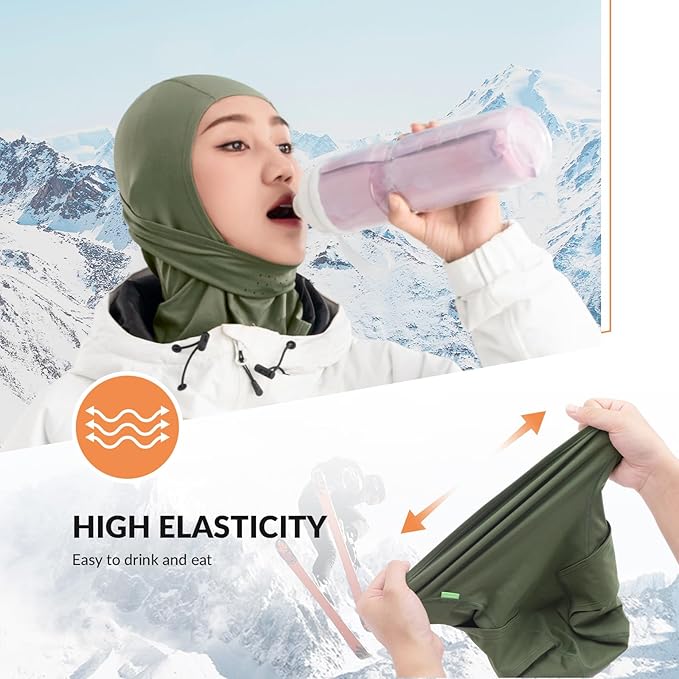 Qunature Sturmhaube Balaclava Winter Skimaske Winddichte Atmungsaktive Gesichtsmaske M/L für Outdoor-Sports Skifahren Radfahren Snowboarden Motorradfahren Damen/Herren