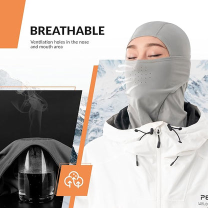 Qunature Sturmhaube Balaclava Winter Skimaske Winddichte Atmungsaktive Gesichtsmaske M/L für Outdoor-Sports Skifahren Radfahren Snowboarden Motorradfahren Damen/Herren