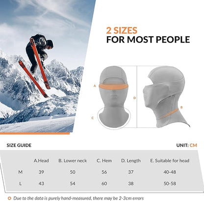 Qunature Sturmhaube Balaclava Winter Skimaske Winddichte Atmungsaktive Gesichtsmaske M/L für Outdoor-Sports Skifahren Radfahren Snowboarden Motorradfahren Damen/Herren
