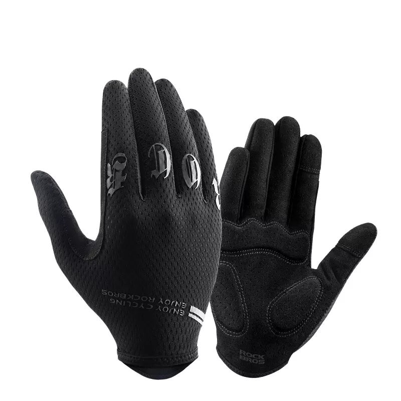 ROCKBROS Fahrradhandschuhe Herren Rutschfest Atmungsaktiv Touchscreen Handschuhe