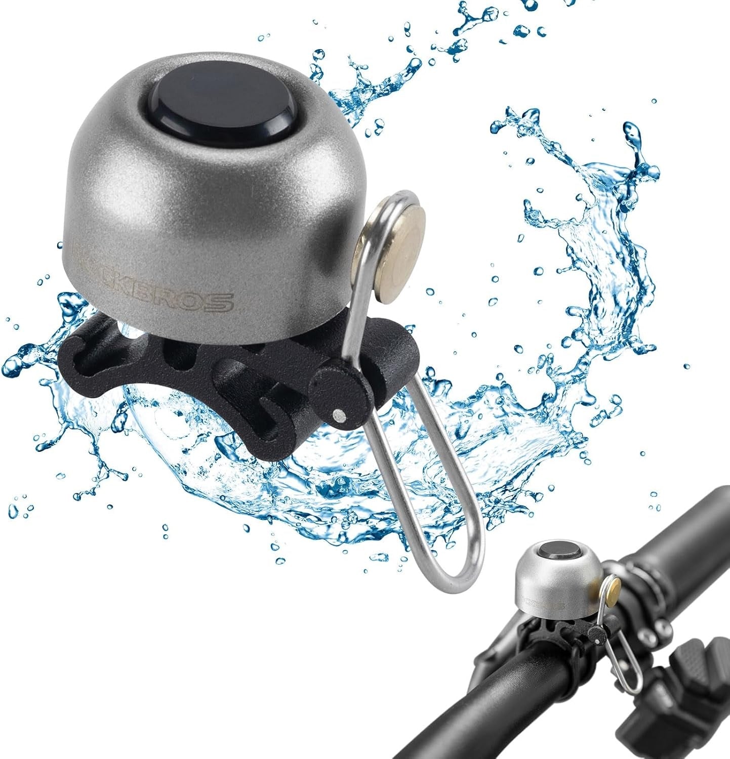 ROCKBROS Fahrradklingel Lenker Klassisch, Mountainbike Retro Fahrradglocke Laut Klingel Fahrrad Kupfer Bike Bell für 22-34mm