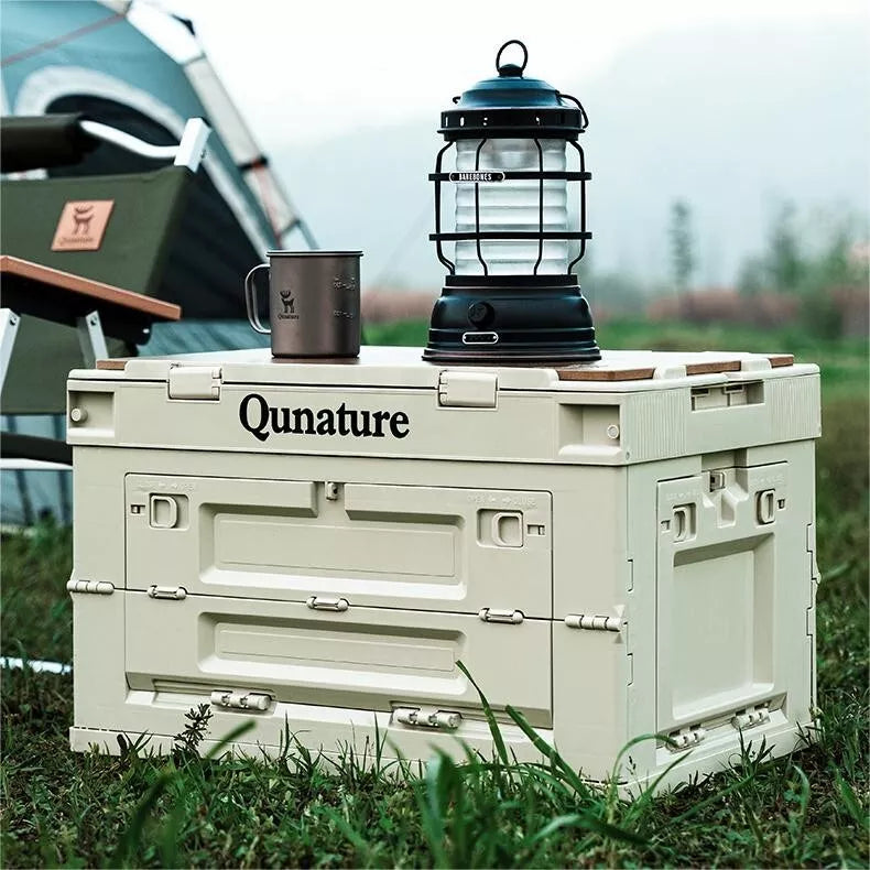 Qunature Campingbox Faltbare Organizer Campingbox Aufbewahrungsbox 26/55/60L