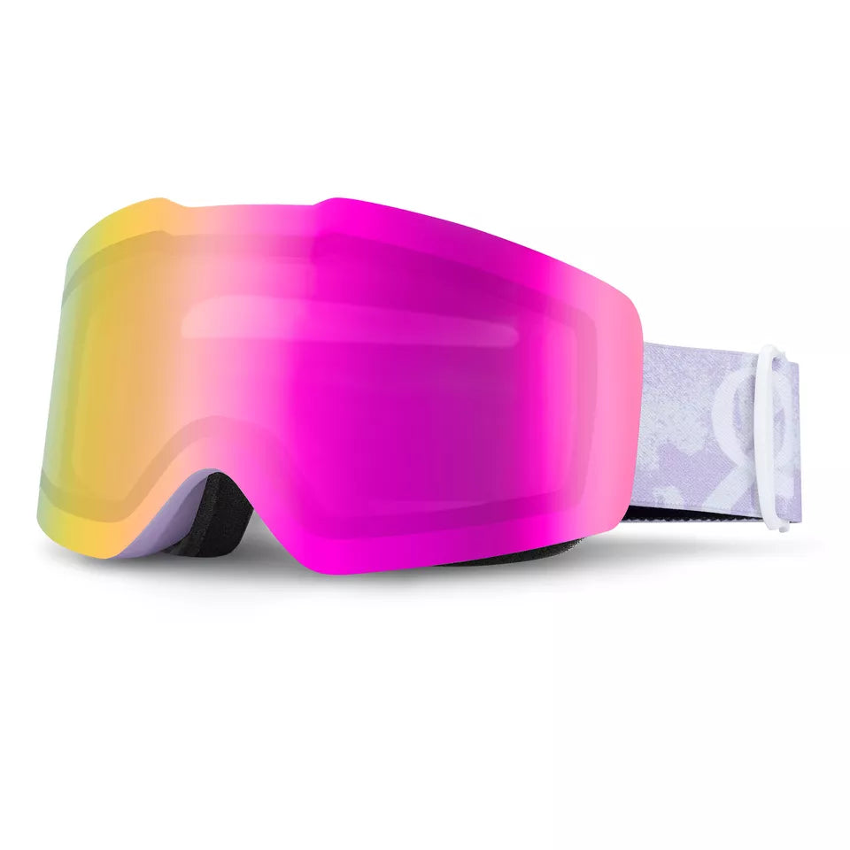 Qunature Rahmenlose Skibrille, Snowboardbrille, UV400, Antibeschlag-Schutzbrille, Unisex