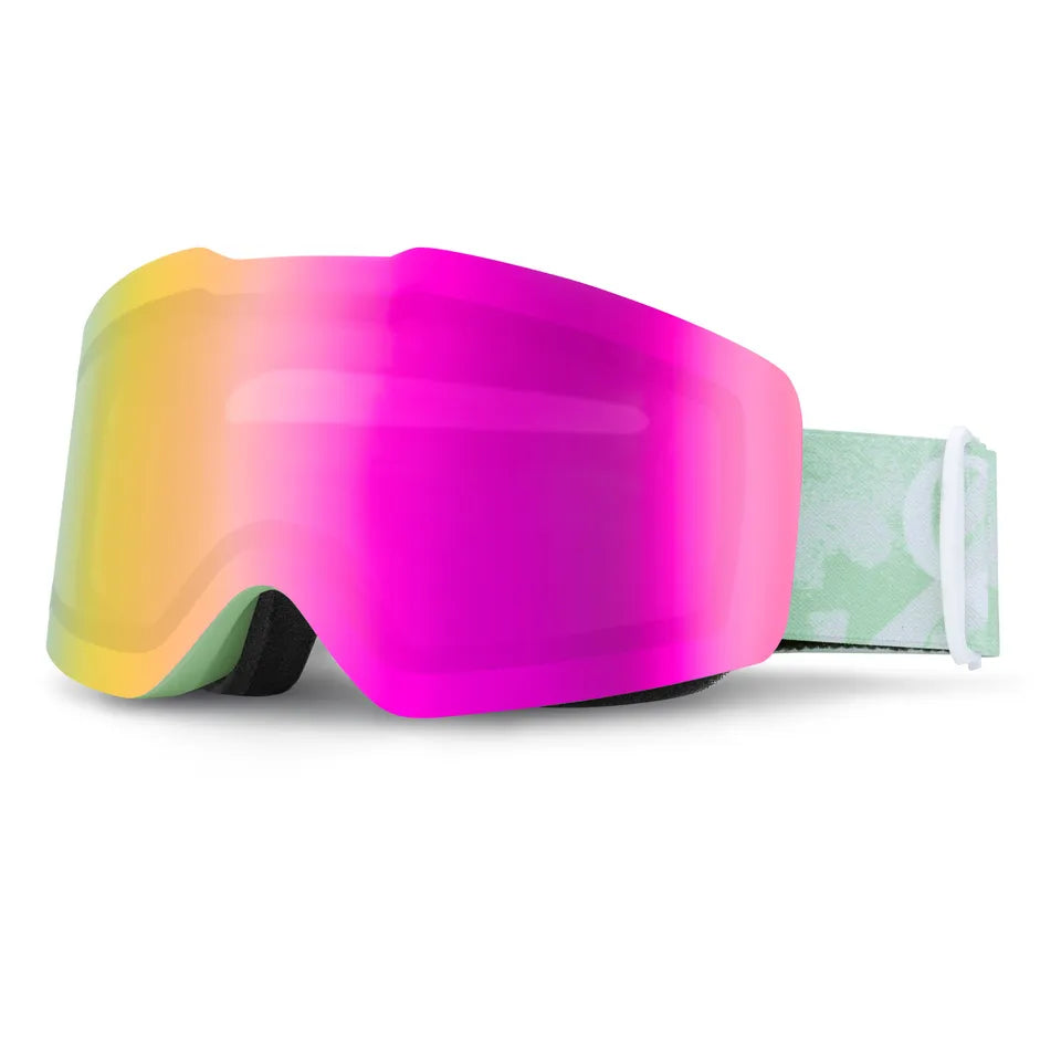 Qunature Rahmenlose Skibrille, Snowboardbrille, UV400, Antibeschlag-Schutzbrille, Unisex