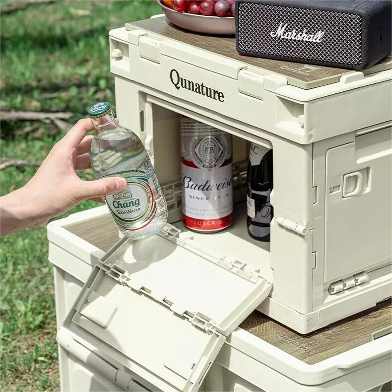 Qunature Campingbox Faltbare Organizer Campingbox Aufbewahrungsbox 26/55/60L