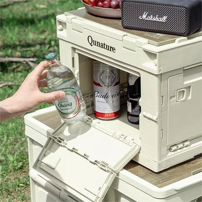 Qunature Campingbox Faltbare Organizer Campingbox Aufbewahrungsbox 26/55/60L