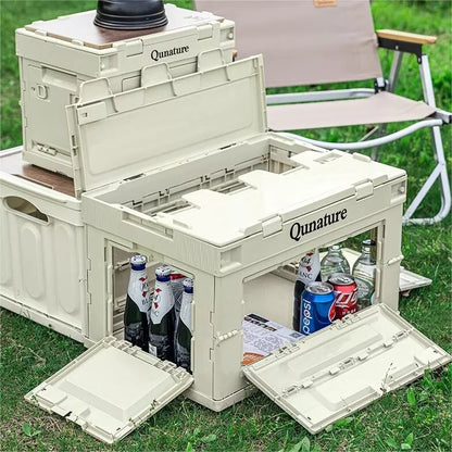 Qunature Campingbox Faltbare Organizer Campingbox Aufbewahrungsbox 26/55/60L