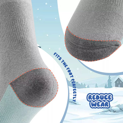 Qunature Skisocken Kinder/Jungen Wintersocken Ski Kniestrümpfe mit Wolle 1 Paar