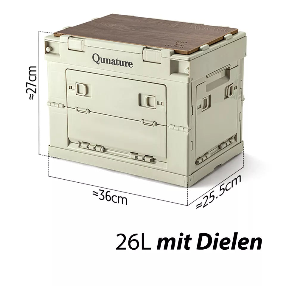 Qunature Campingbox Faltbare Organizer Campingbox Aufbewahrungsbox 26/55/60L